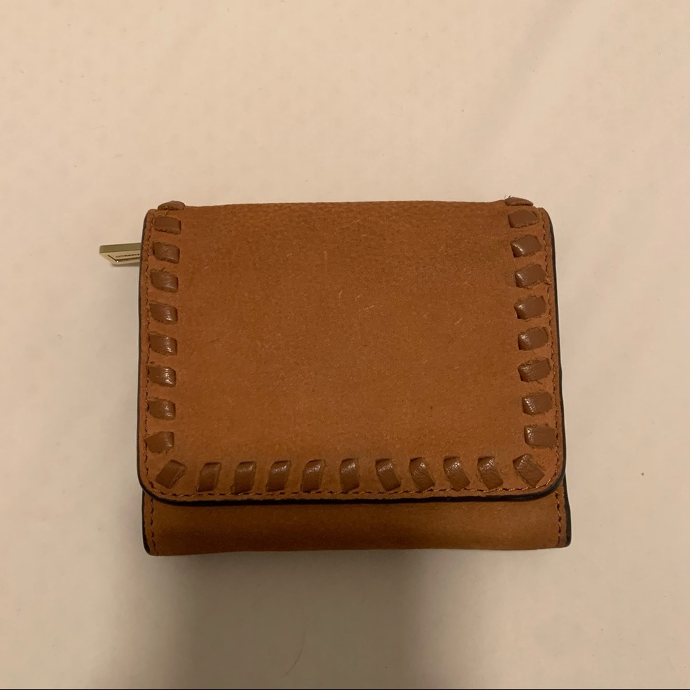 REBECCA MINKOFF Coin Pouch Clutch Wallet Suede Lea